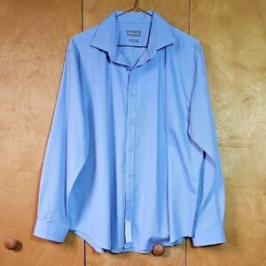 Michael Kors Blue Dress Shirt Classic Cotton